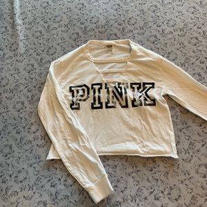 Pink cropped shirt